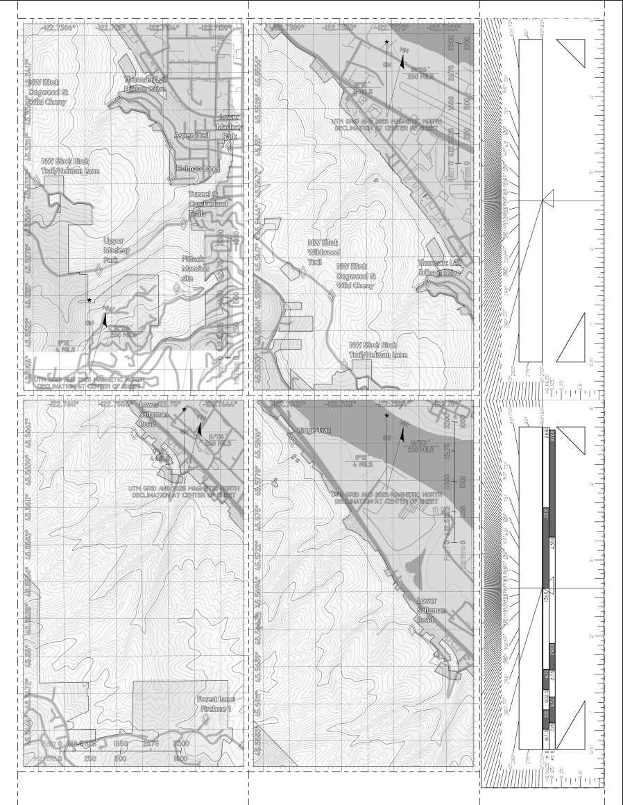 Papercraft Map with Integrated Protractor